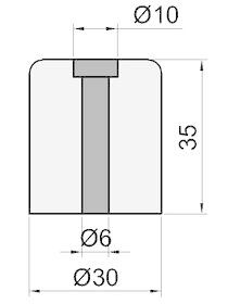 rubber-buffer-d=30mm-h=35mm