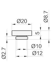 rubber-voetje-d=10-h=4mm-gat-5mm