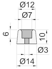rubber-voetje-d=14-h=10mm