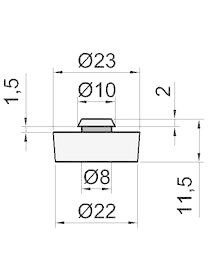 rubber-voetje-d=23-h=115